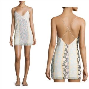 Tularosa Pastel Floral Strappy Mini Dress - Blue, Yellow, Pink